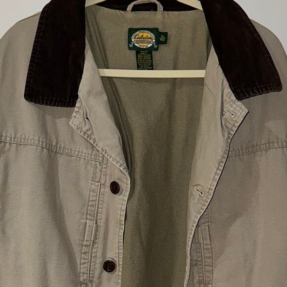 Cabela’s Outdoor Gear Multi Pocket Button Up Cotton Coat Size XL - Picture 3 of 5